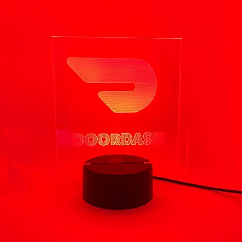 DoorDash Delivery LED Sign for Ride-Share Beautiful Decoration Includes 16 Different LED Colors