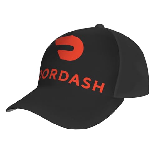 Doordash Hat Curved Brim Baseball Cap Adjustable Snapback Cap for Men and Women Black - Stylish and Adjustable Sport Hat