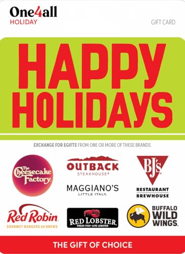 Happy Holidays Dining Gift Card for Food Lovers | Perfect Gift for Food Enthusiasts | Easy Online Redemption