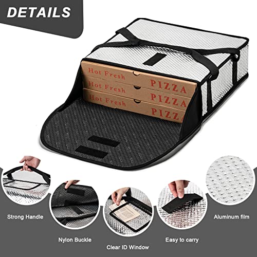 Moisture-Free Professional Thermal Pizza Warmer Bags for Delivery - Suitable for Restaurants, Picnic Uber Eats & Door Da