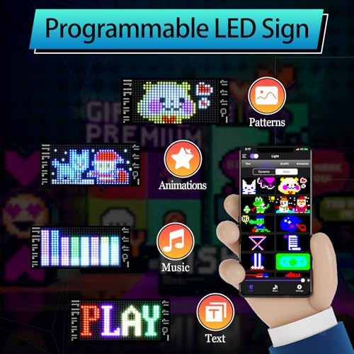 Programmable Flexible LED Sign for Car, Custom Editor Colours, Animations, Text, Graffiti
| Bluetooth Controlled LED Li