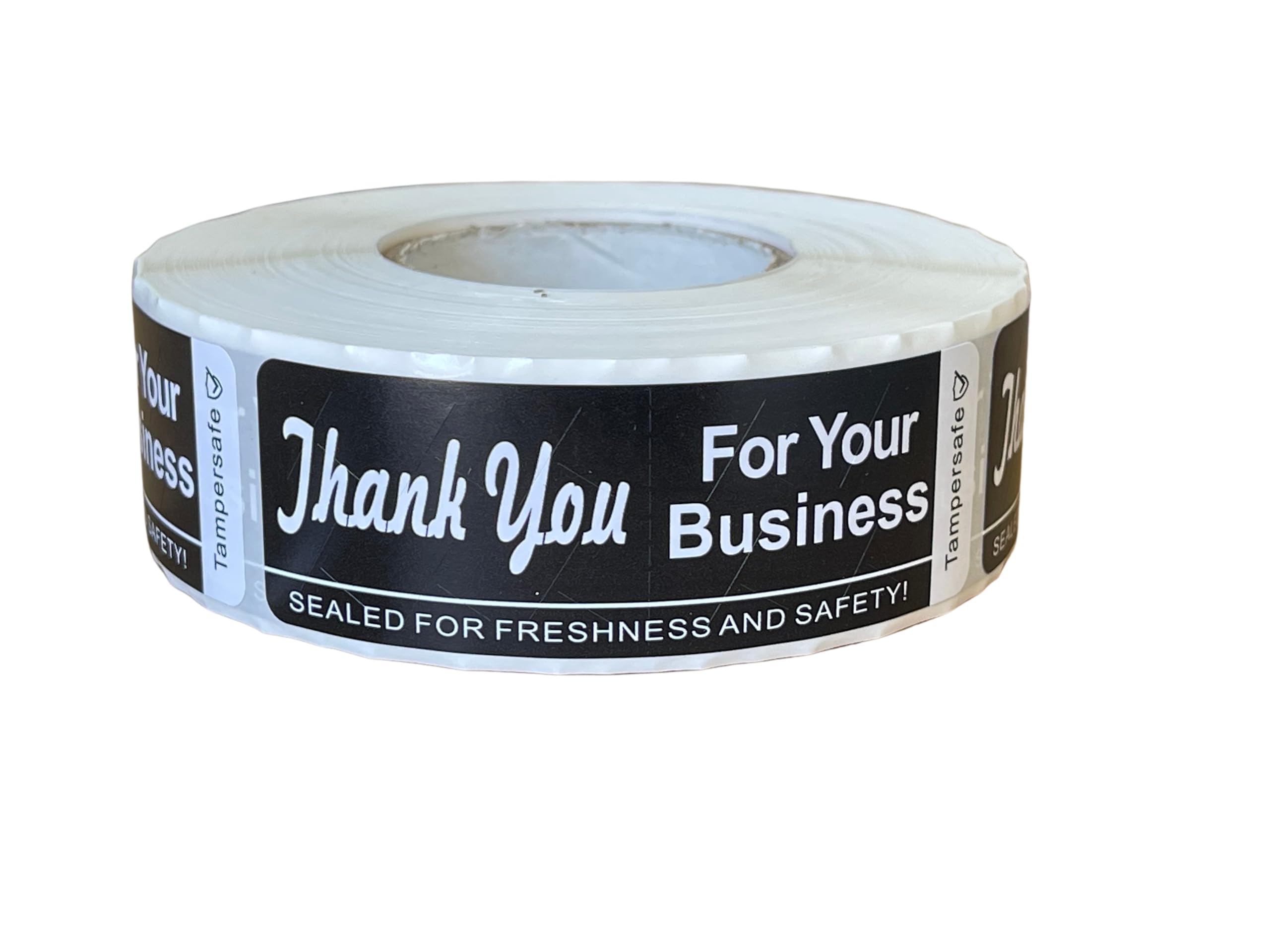 Tamper Sealed Thank You for Your Business - 1"x3" Inch, 500PCS Safety Food Delivery Paper Sticker for Food Containers (B