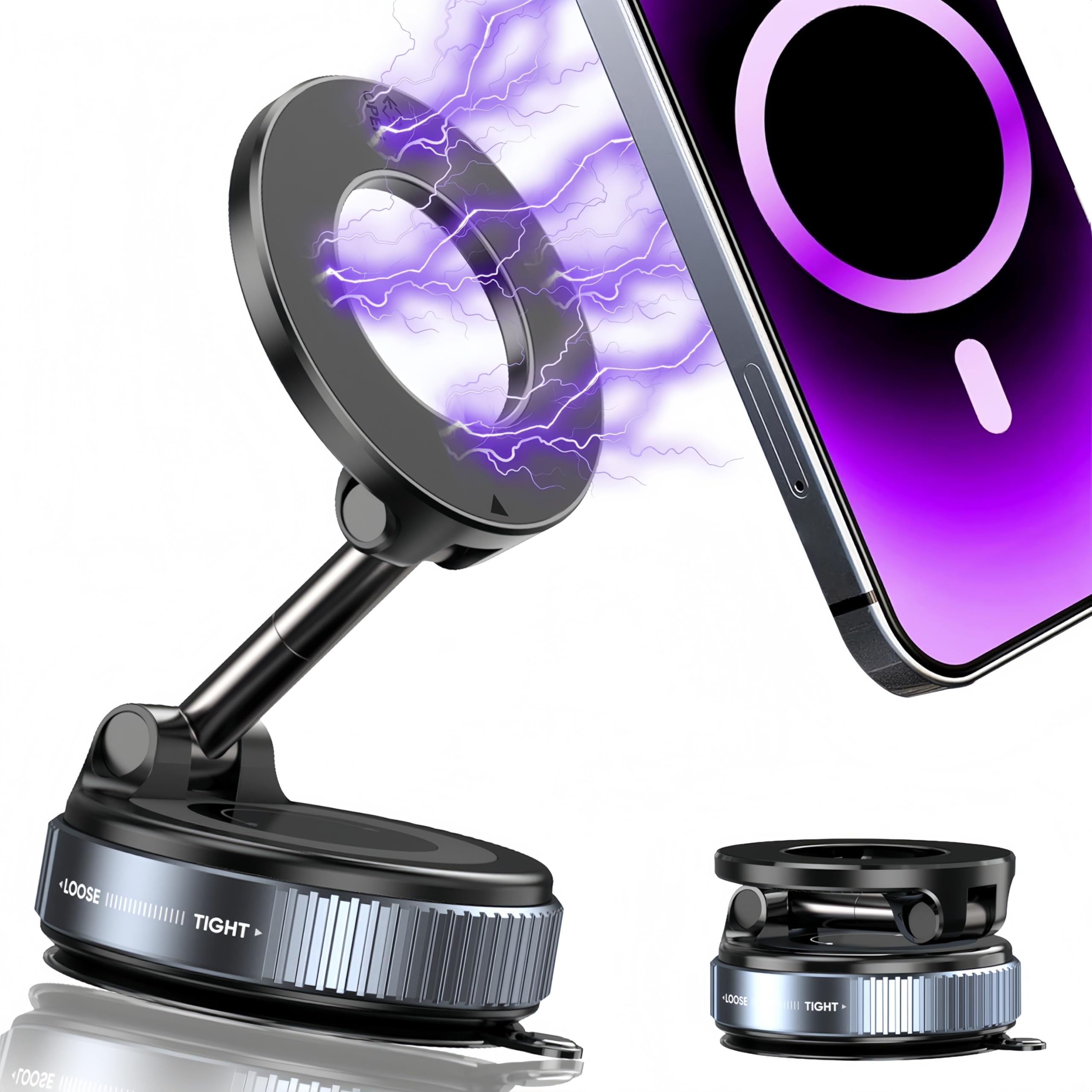 Upgraded 360° Vacuum Magnetic Phone Holder for Car/Gym/Mirror
Upgraded 360° Vacuum Magnetic Phone Holder, Hands-Free Suc